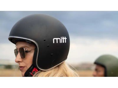 Casco MITT M750 Jet | Casco urbano retro ABS con visor solar y cierre micrométrico