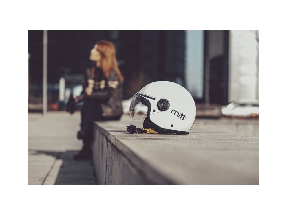 Casco MITT M730 Jet Retro | Casco urbano ABS con pantalla anti-scratch y cierre micrométrico