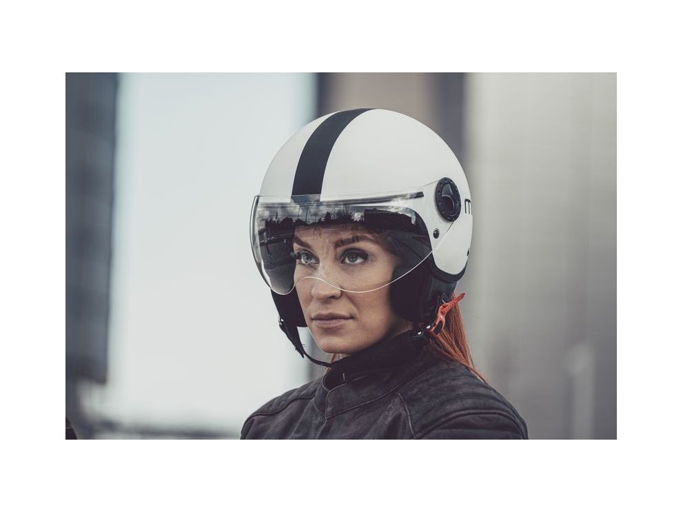 Casco MITT M730 Jet Retro | Casco urbano ABS con pantalla anti-scratch y cierre micrométrico