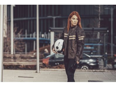 Chaqueta MITT de cuero | Chaqueta moto piel auténtica con protecciones 2