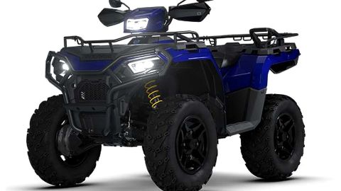 Polaris Sportsman 570 EPS SP Ohlins Spirit Blue T3b 2026 en ruta off-road