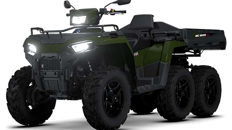 Polaris Sportsman 6x6 570 EPS Sage Green T1b 2026 en ruta off-road